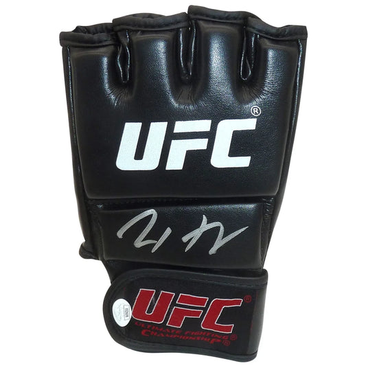 Max Holloway autographed UFC glove with black design and JSA