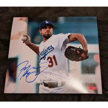 Autographed signed 8x10 photo of Max Scherzer in Dodgers uniform with certificate