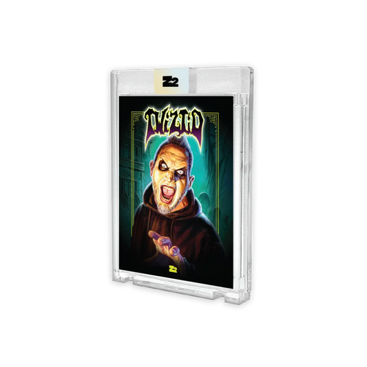 Mayhem Manor graphic novel featuring a man with facial paint and a goatee with Madrox trading card