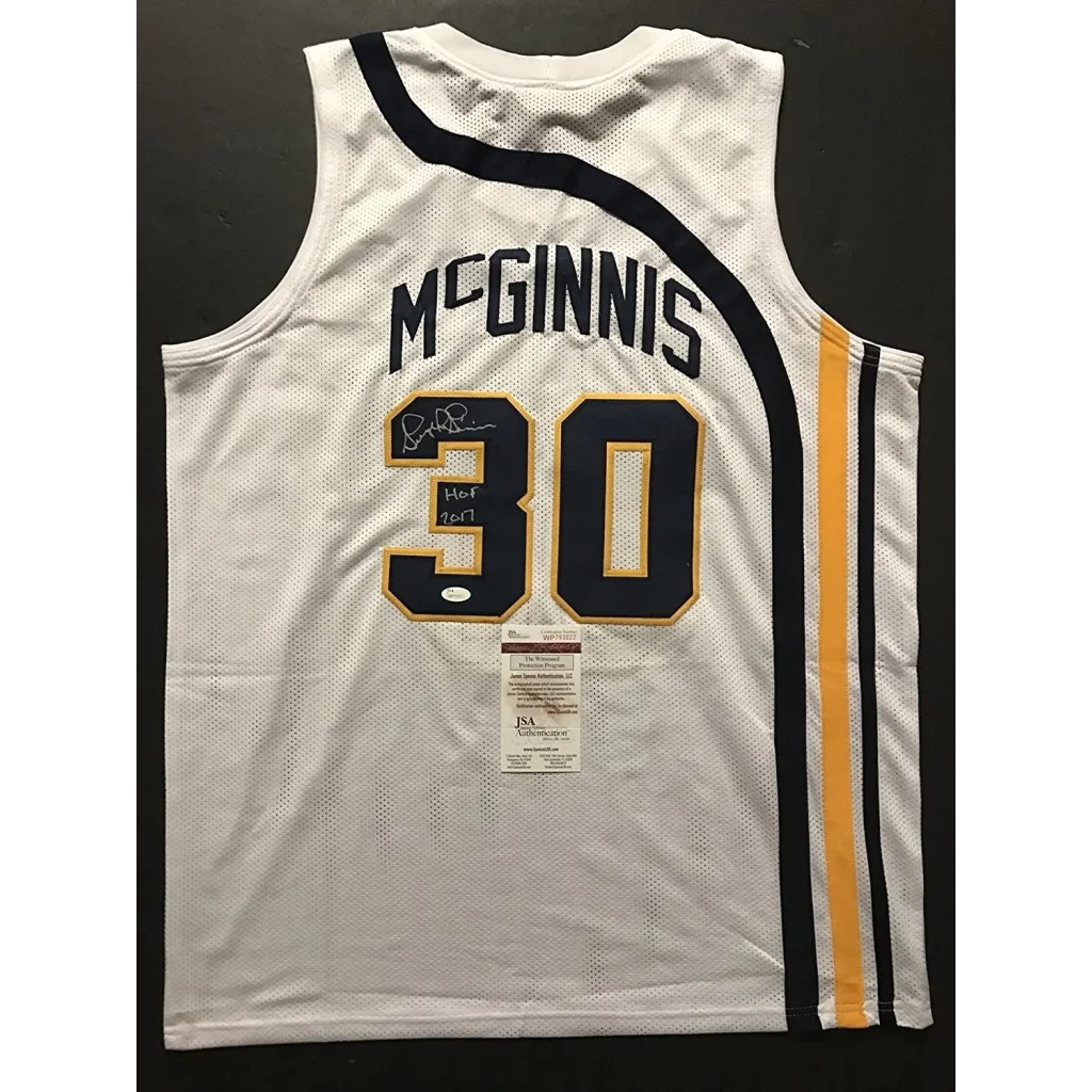 Signed McGinnis HoF 2017 custom jersey from professional sports league collection