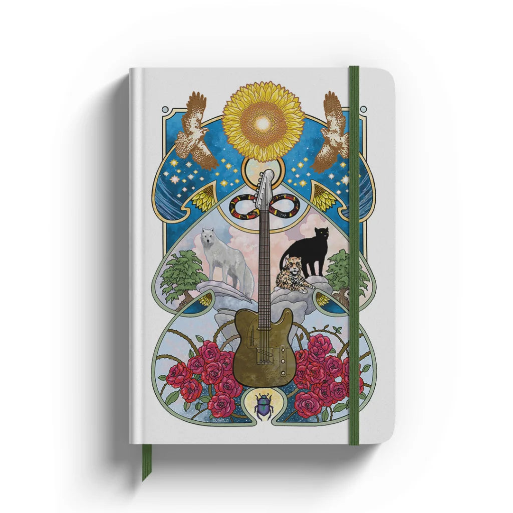 Art Nouveau journal with elastic closure from Melissa Etheridge Heartstrings Guitar Book Set