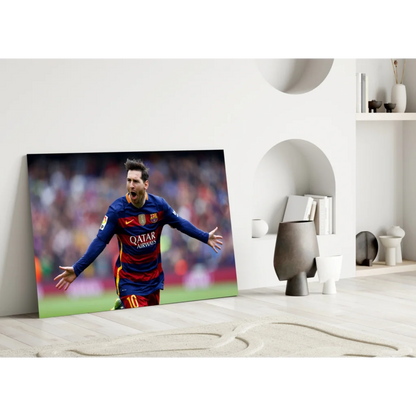 Lionel Messi Barcelona jersey canvas wall art print