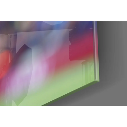 Neon green geometric Messi Barcelona jersey wall art print