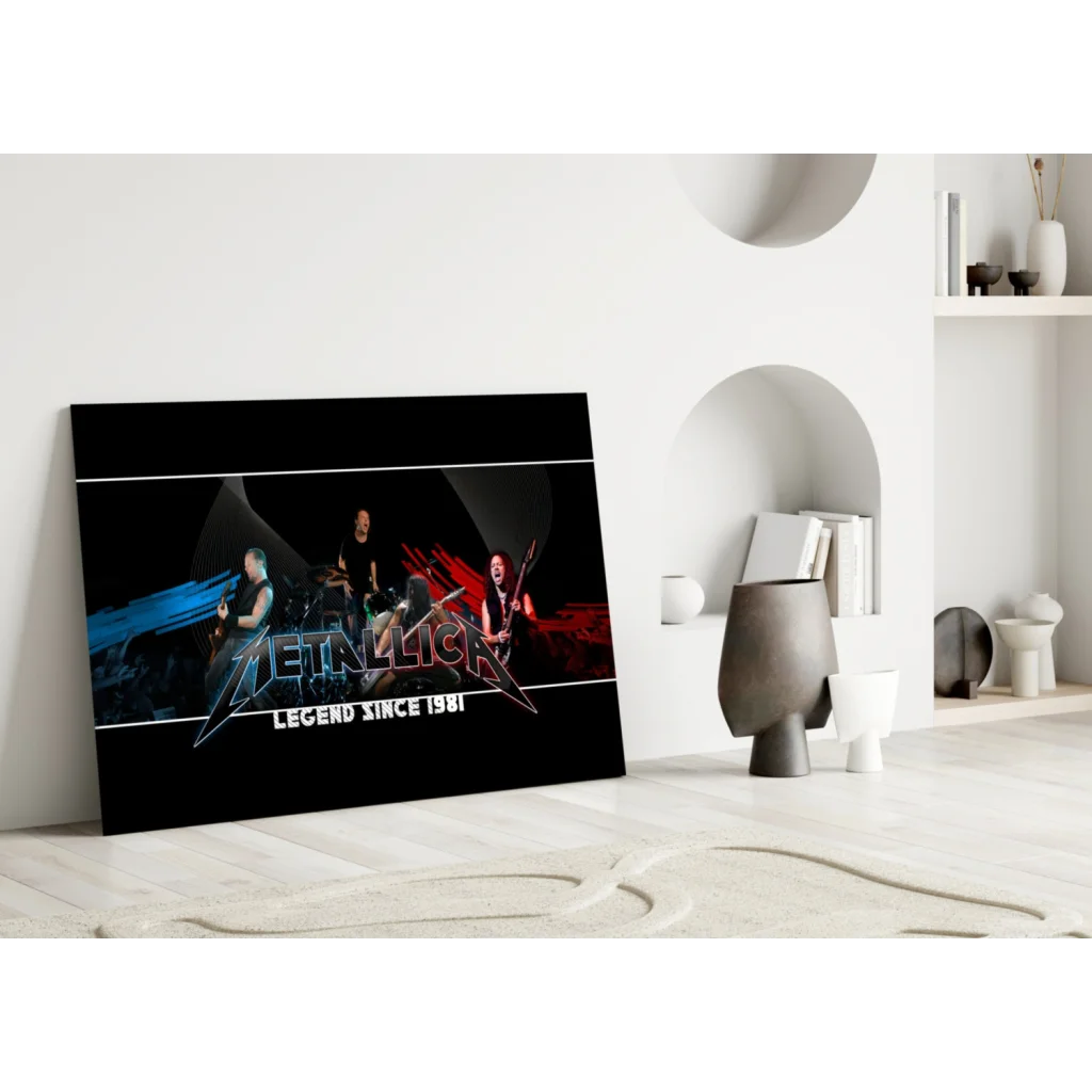 Metallica Legend Since 1981 canvas wall art with band logo