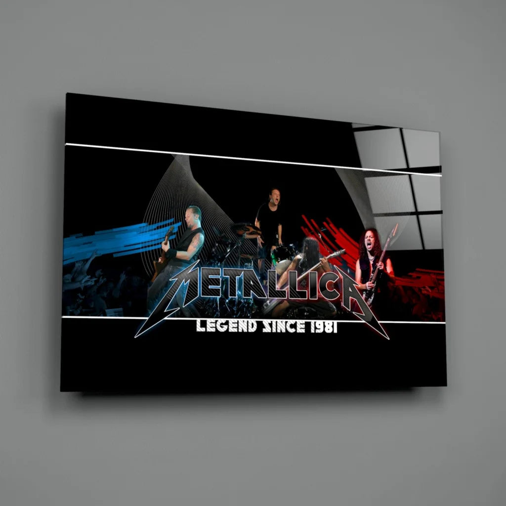 Metallica Legend Since 1981 black canvas wall art with live performance scene