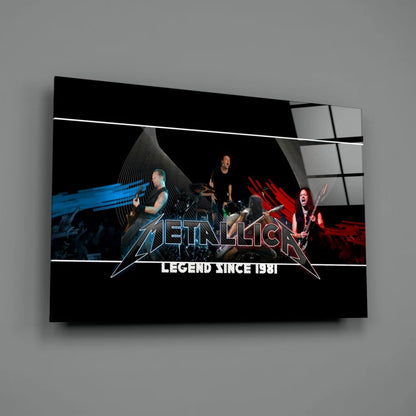Metallica Legend Since 1981 black canvas wall art with live performance scene