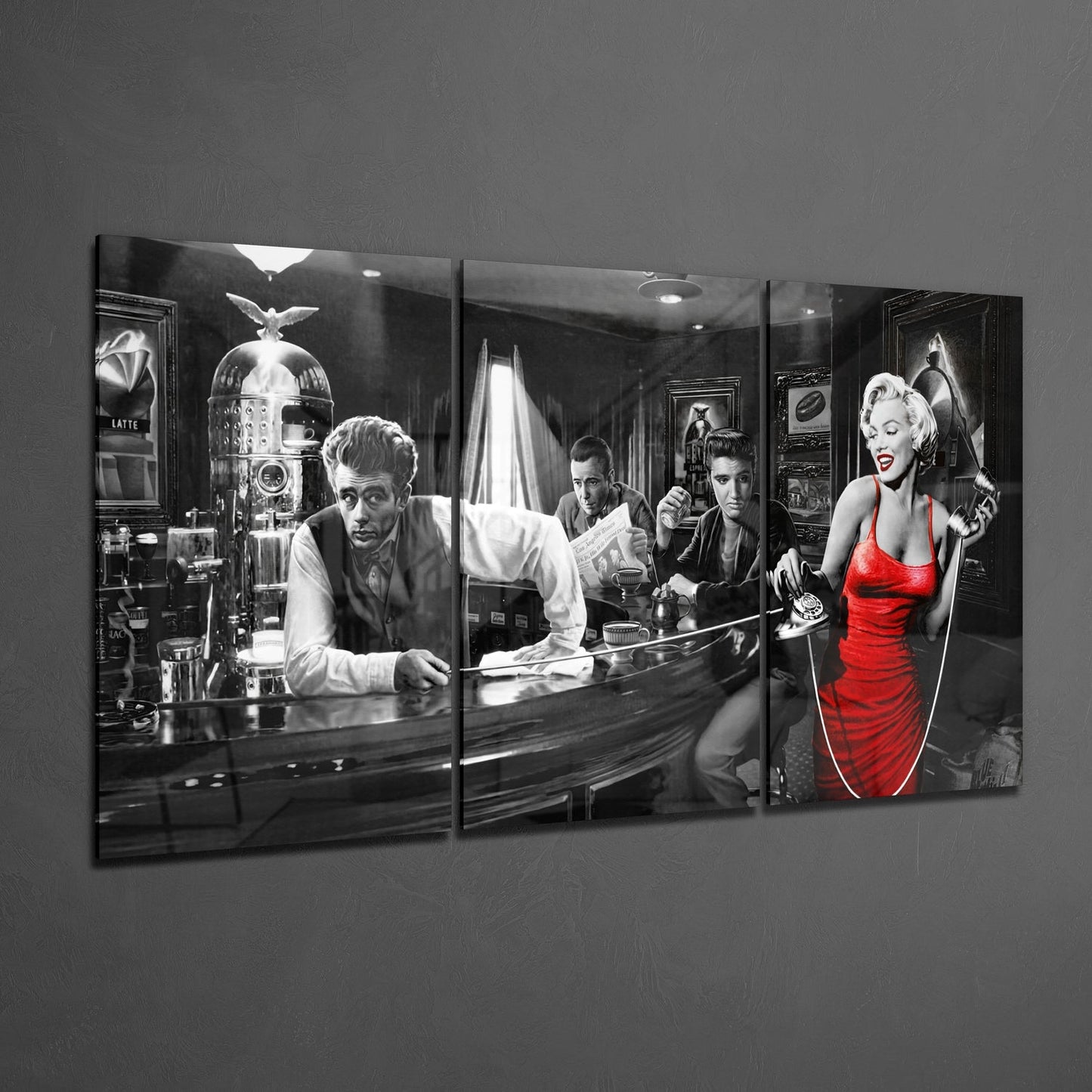 Screen Siren at the Bar Mega Glass Wall Art