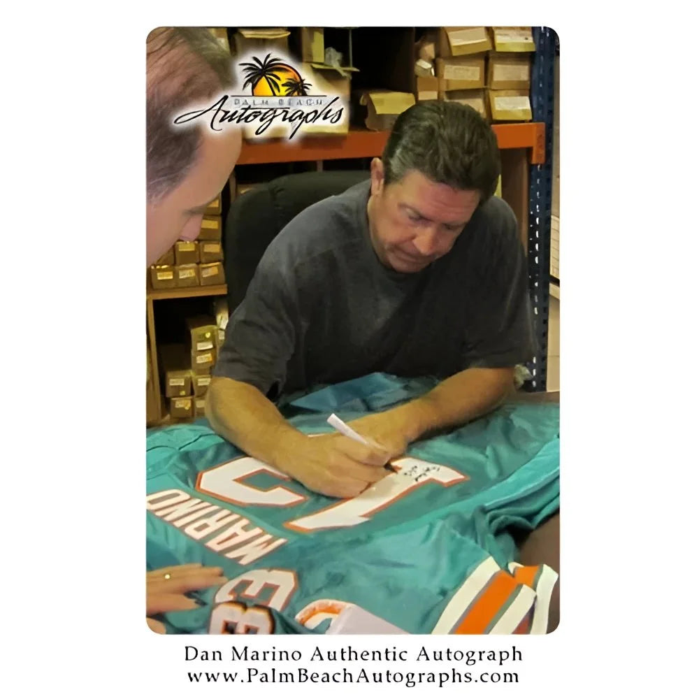 Miami Dolphins deluxe framed jersey signed by Dan Marino