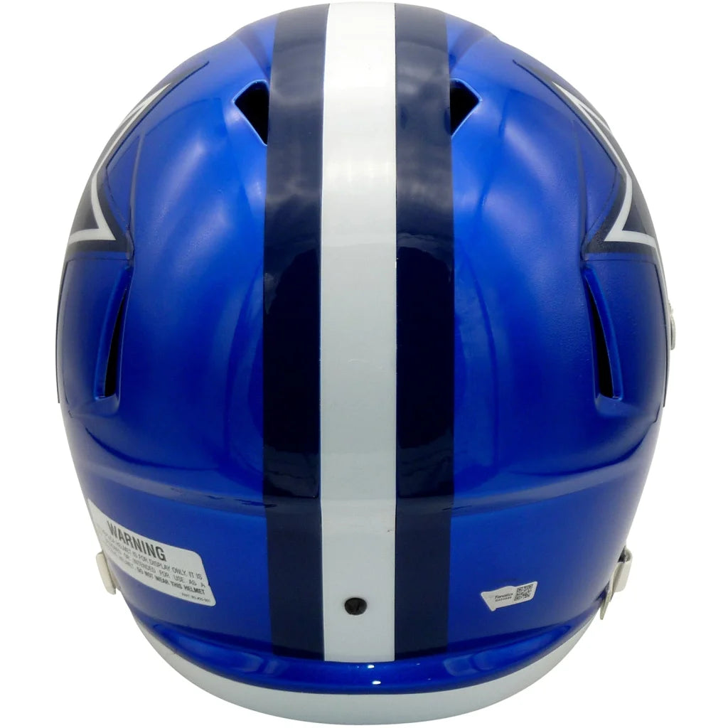 Micah Parsons autographed Dallas Cowboys blue white glossy helmet