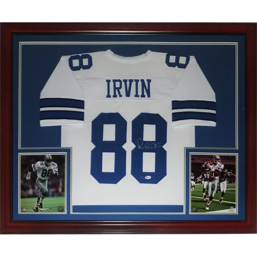 Michael Irvin autographed deluxe framed Cowboys jersey with Irvin 88