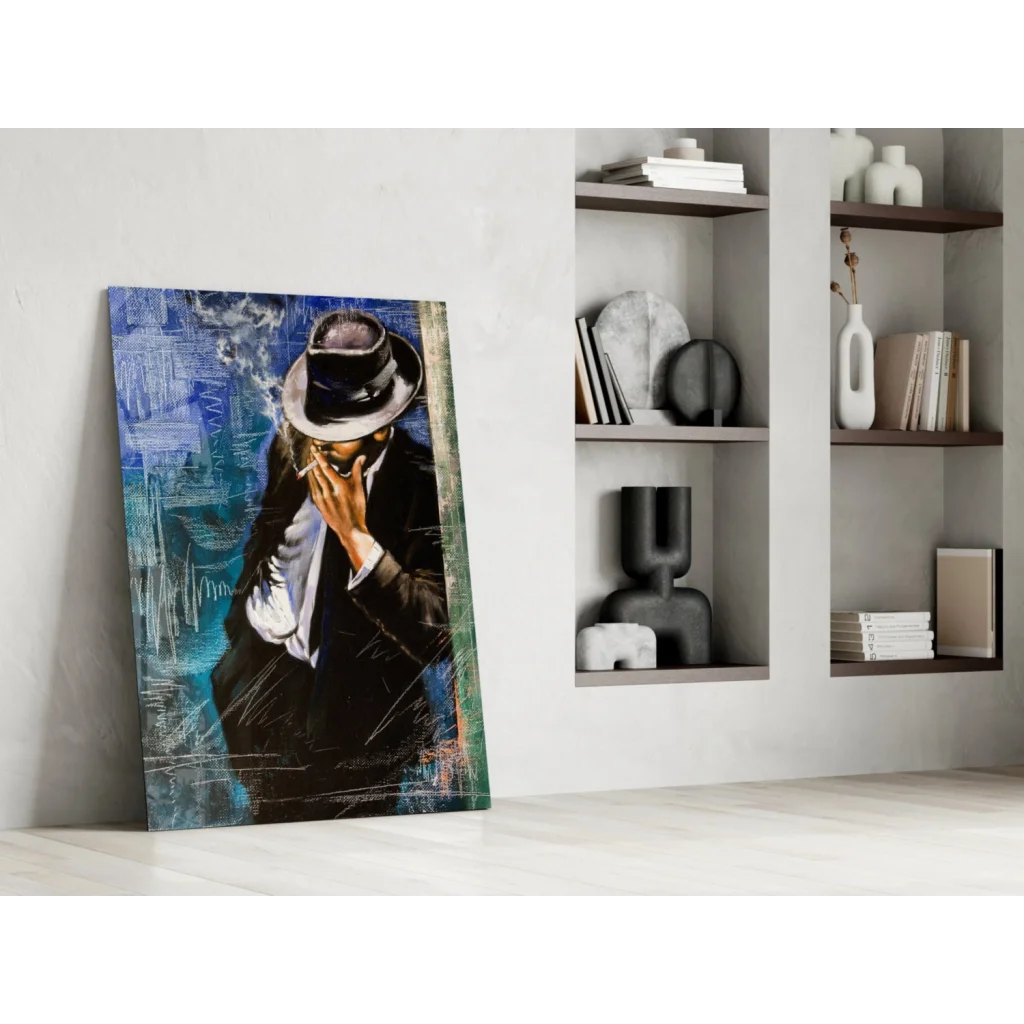 Michael Jackson fedora abstract wall art canvas print