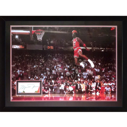 Michael Jordan Gatorade Slam Dunk deluxe framed autographed poster