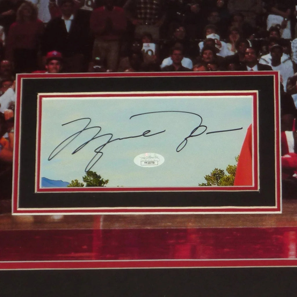 Michael Jordan autographed deluxe framed Gatorade Slam Dunk poster