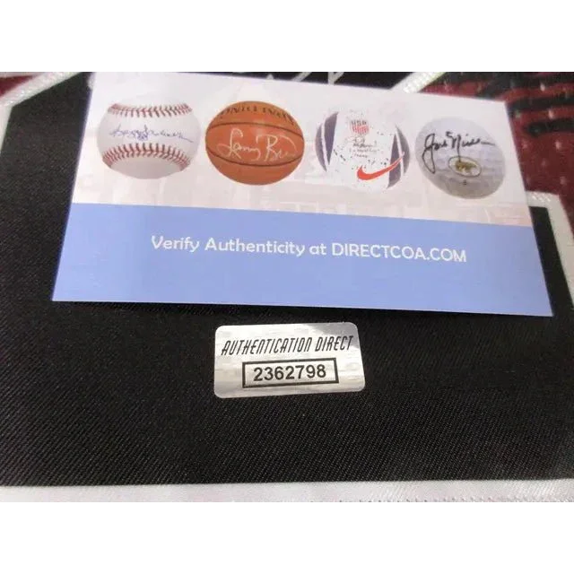 Authenticity verification card and sticker for Michael Jordan signed limited edition Bulls jersey