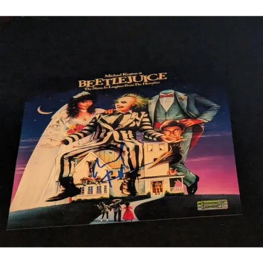 Signed Beetlejuice movie poster featuring Michael Keaton autographed 8x10 photo with COA
