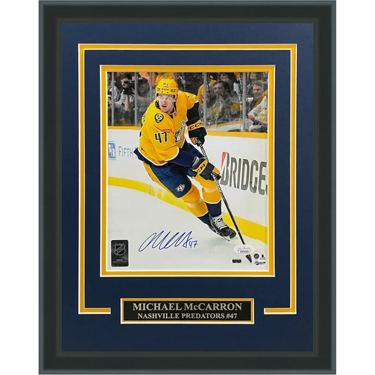 Michael McCarron autographed deluxe framed 8x10 Nashville Predators photo