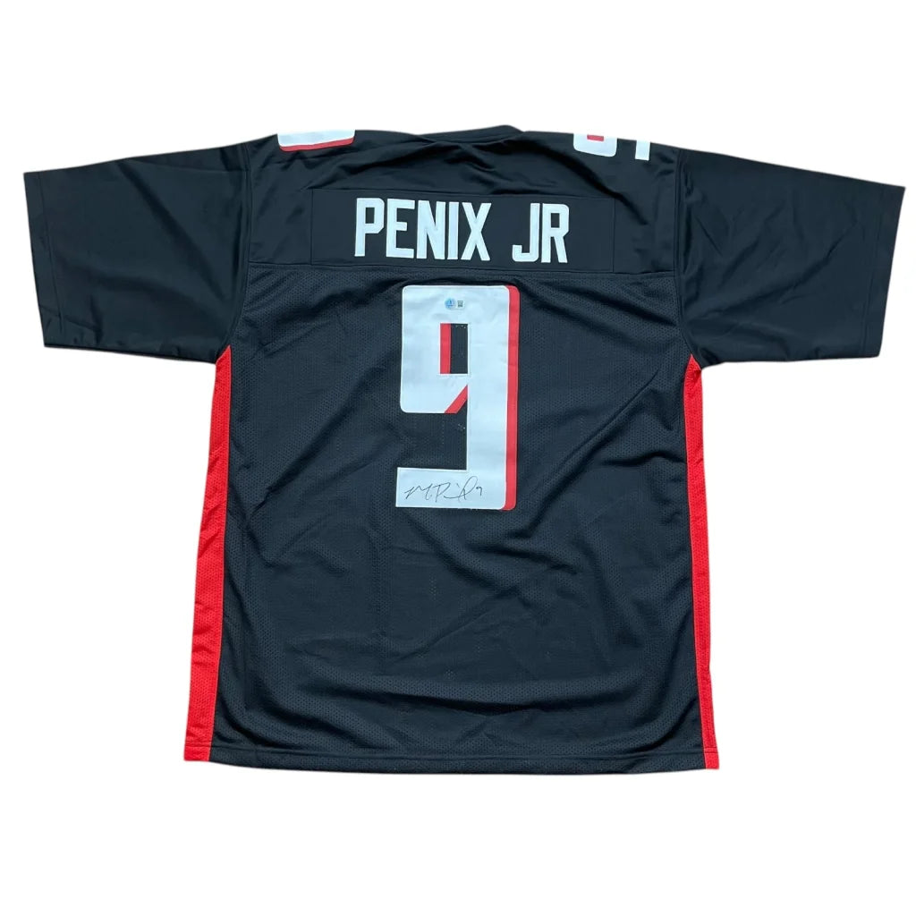Michael Penix autographed Atlanta custom jersey black #9 Penix Jr