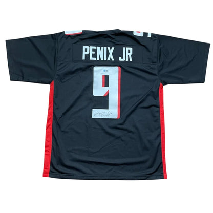 Michael Penix autographed Atlanta custom jersey black #9 Penix Jr