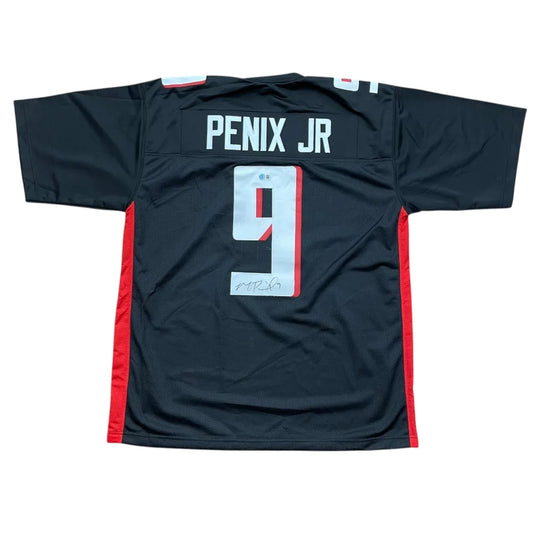 Michael Penix autographed Atlanta custom jersey black #9 Penix Jr