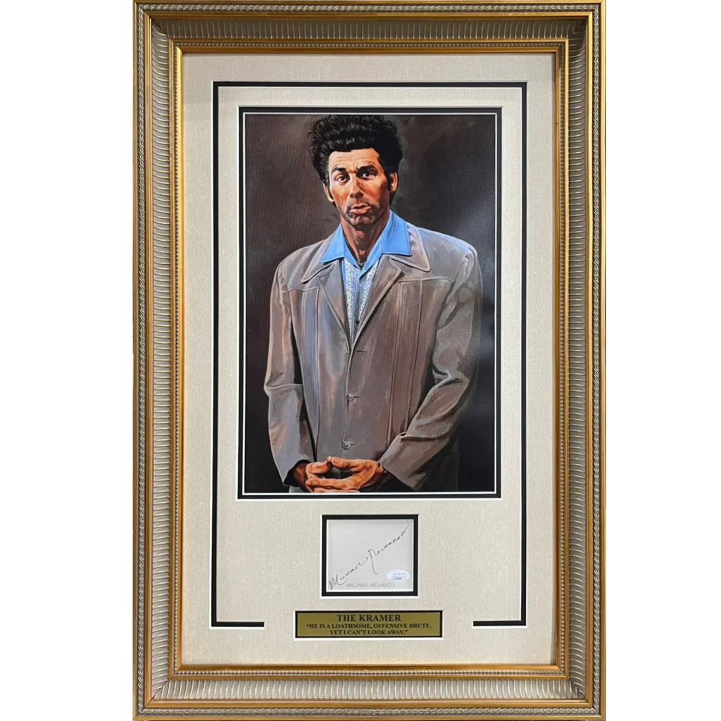 Michael Richards autographed Seinfeld Kramer 11x17 artwork poster piece