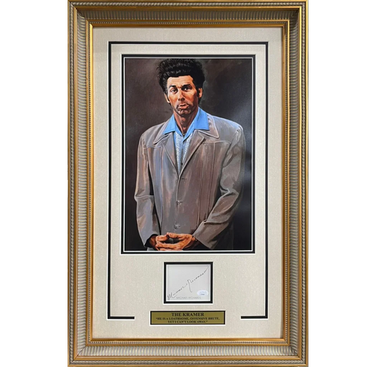 Michael Richards autographed Seinfeld Kramer 11x17 artwork poster piece