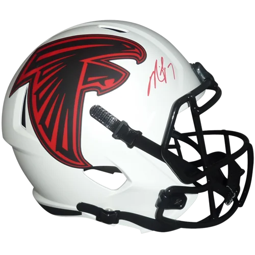 Michael Vick autographed Atlanta Falcons Lunar Eclipse replica helmet