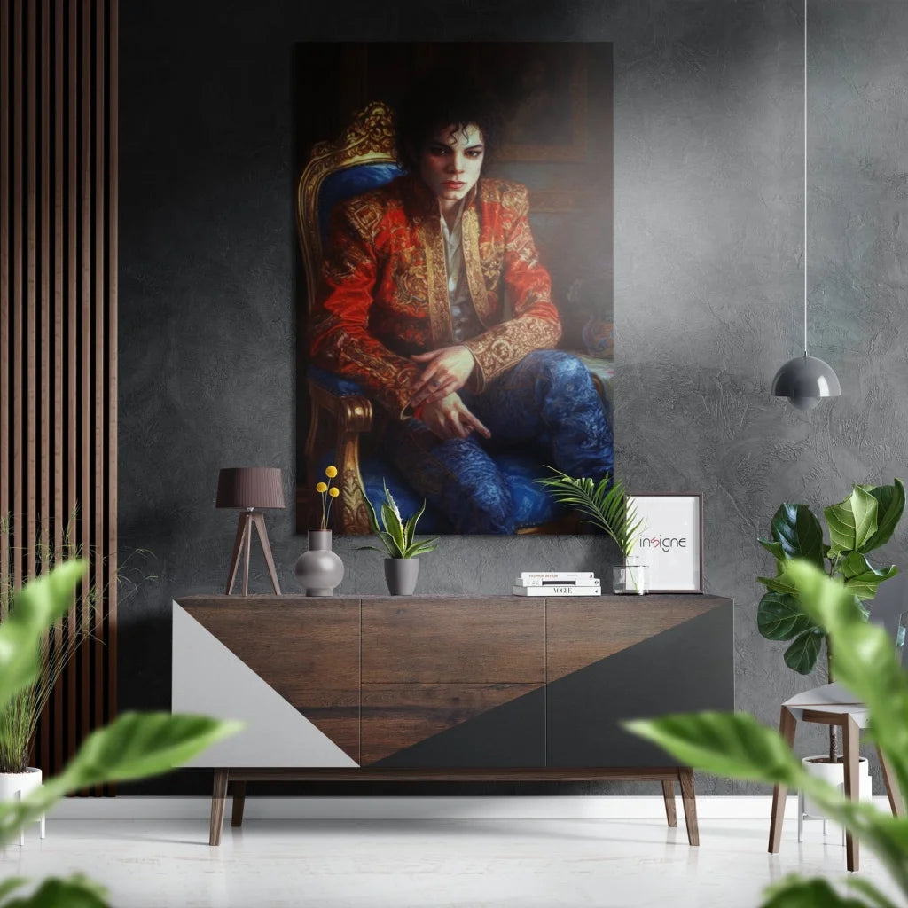 Michael Jackson Brushed Aluminium Dibond Art Print Masterpiece | Insigneart USA | vintageantiquesgifts.com