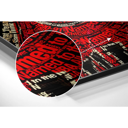 Chicago Bulls Legend on brushed aluminium dibond print
