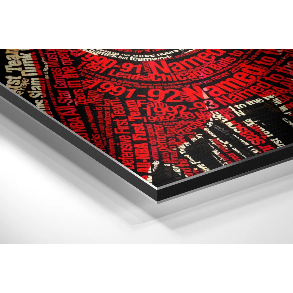 Chicago Bulls NBA All-Star honors on brushed aluminium dibond print