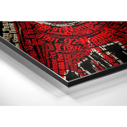 Chicago Bulls NBA All-Star honors on brushed aluminium dibond print