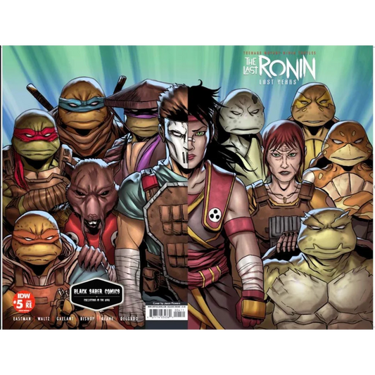 Comic book with characters from The Last Ronin Last Years series for Michelangelo’s Epic Final Showdown