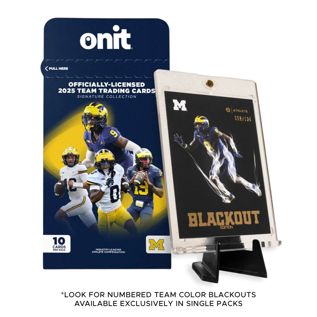 Michigan Wolverines 2023 Blackout Edition Michigan Football Trading Cards Single Pack