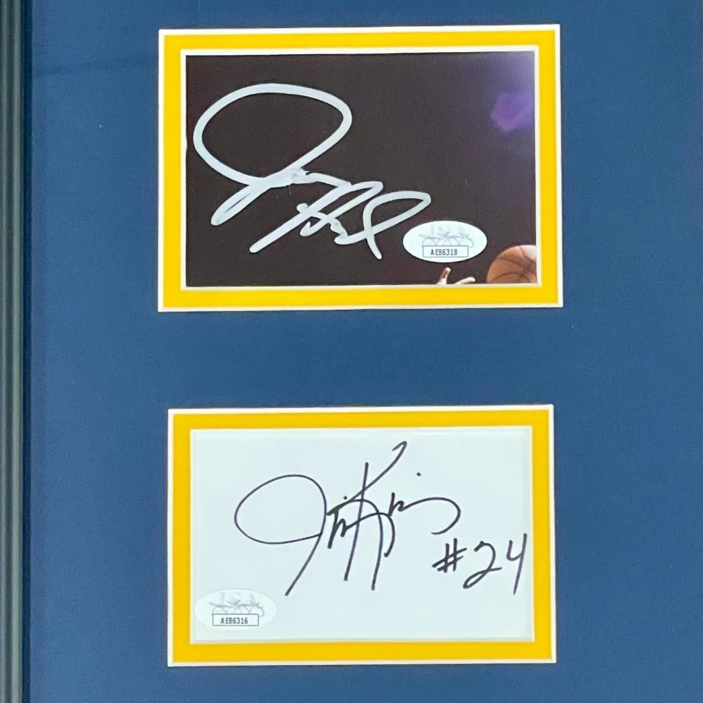 Michigan Wolverines Fab Five deluxe framed poster with autographs