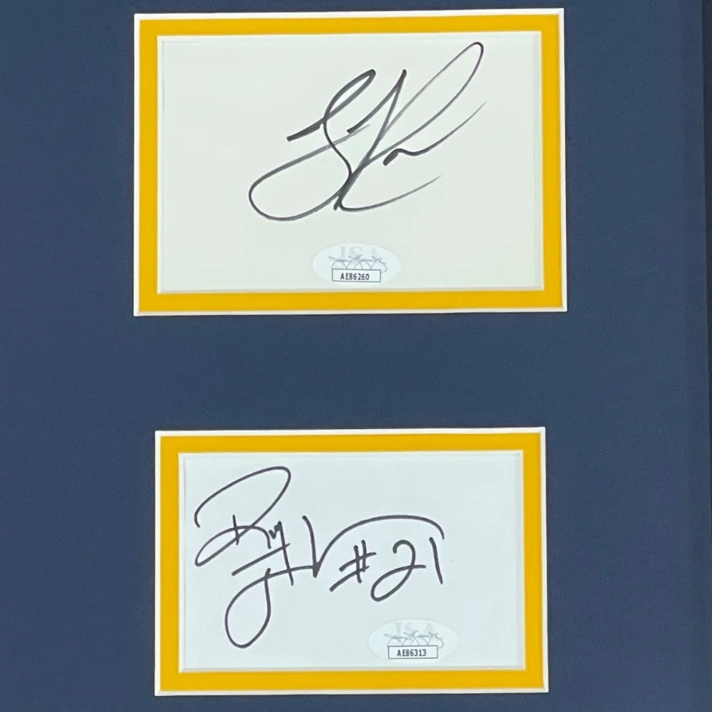 Michigan Wolverines Fab Five deluxe framed poster with autographs