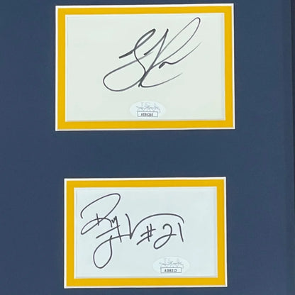 Michigan Wolverines Fab Five deluxe framed poster with autographs
