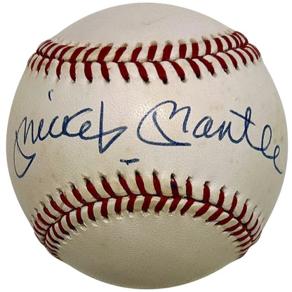 Vintage Mickey Mantle autographed official baseball with JSA cert