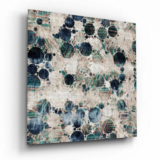 Teal Swirl Abstract Canvas Wall Art With Textured Layers | Insigneart USA | vintageantiquesgifts.com