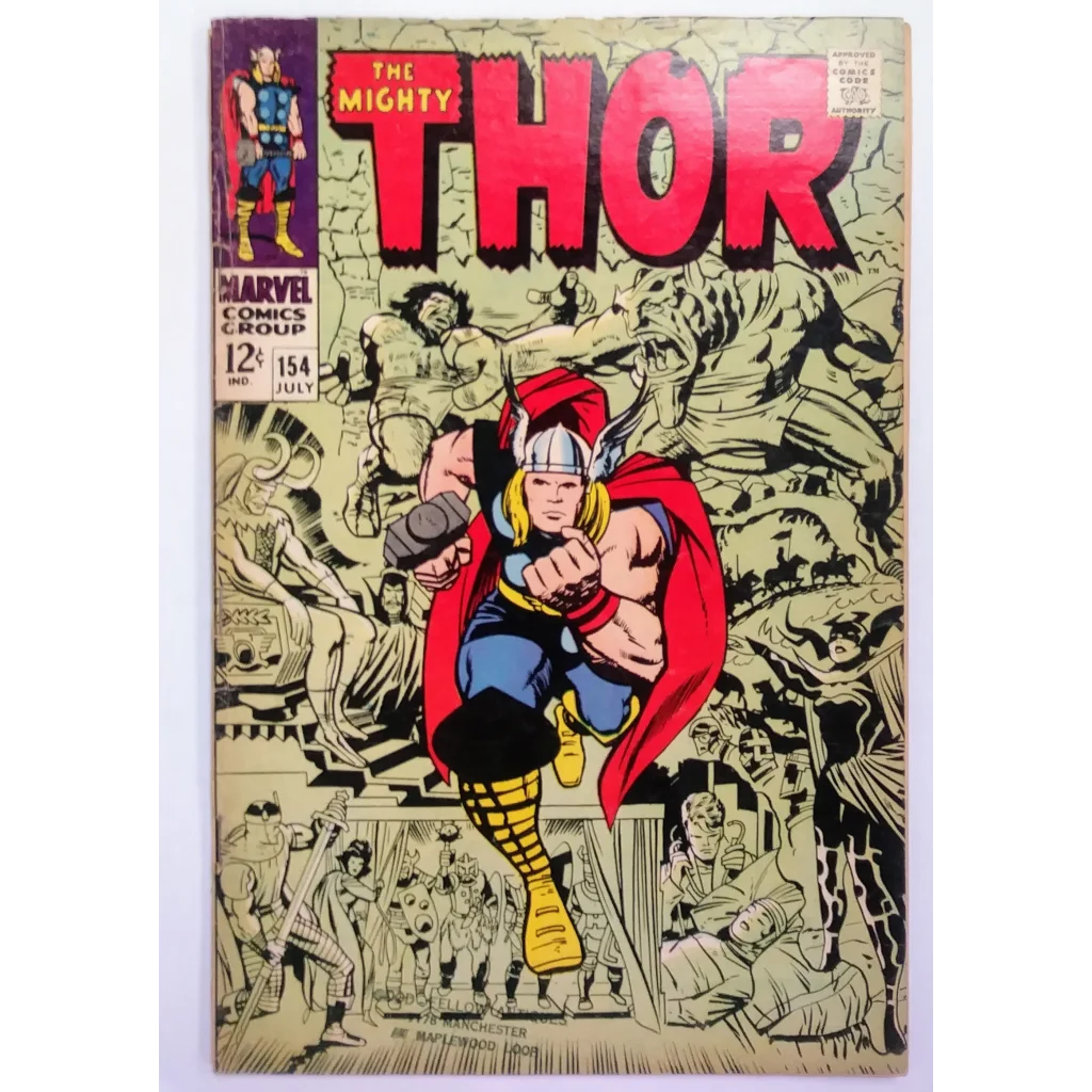 Mighty Thor Issue 154 Marvel Comics cover with first Mangog appearance