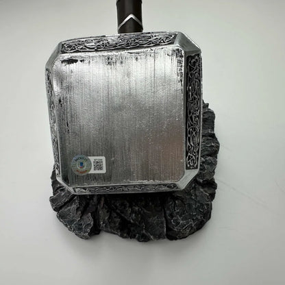 Mighty Thor Hammer Replica with silver black finish and Marvel details