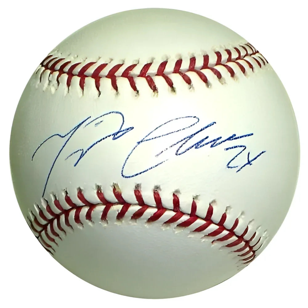 Miguel Cabrera autographed white MLB baseball with red stitching