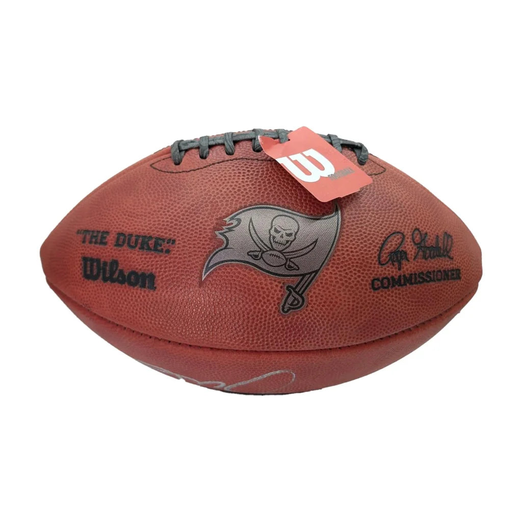 Mike Alstott signed Tampa Bay Buccaneers Wilson Duke football