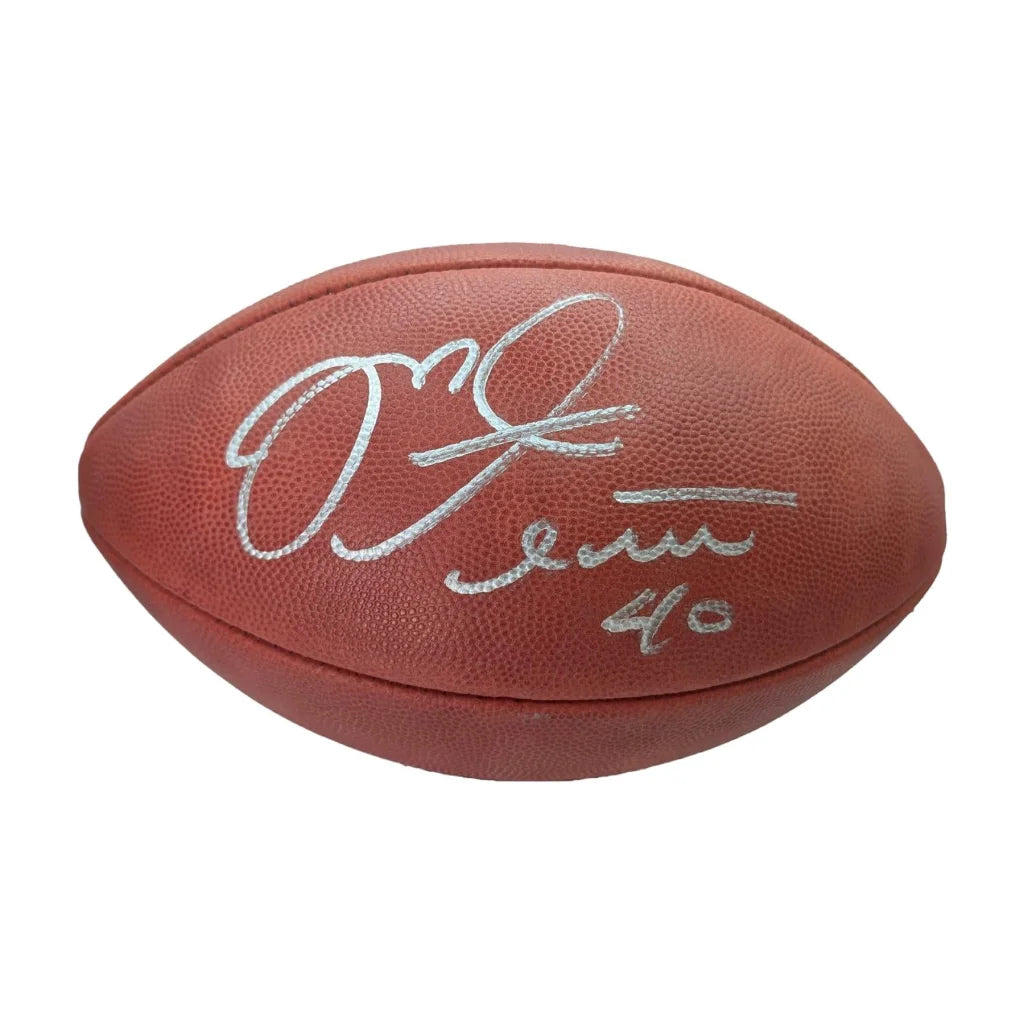 Mike Alstott signed Tampa Bay Buccaneers Wilson Duke football with #40