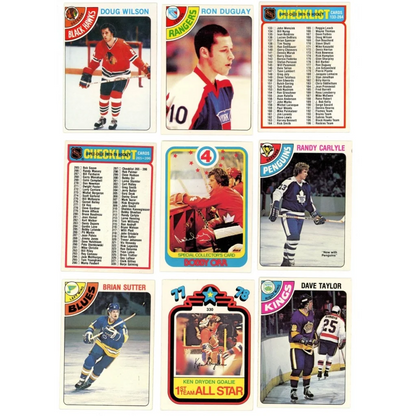 Vintage hockey trading cards from the Mike Bossy Era Hockey Complete Set Break