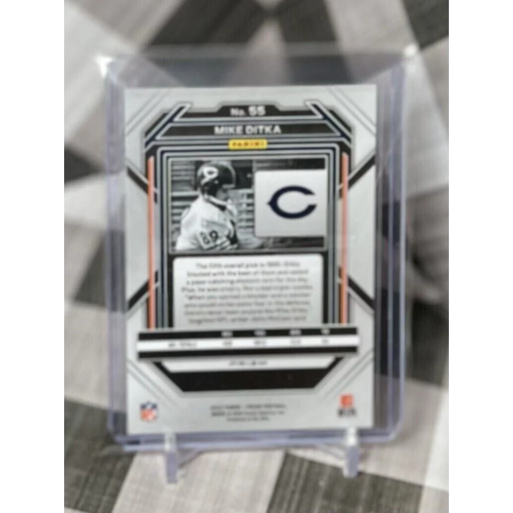 Mike Ditka 2018 Panini Black holographic card from Prestige Worldwide