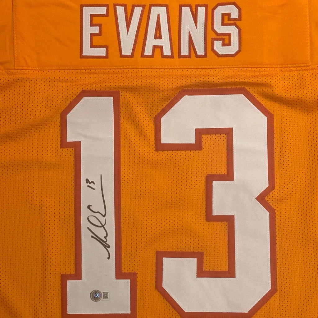 Mike Evans signed Tampa Bay Creamsicle #13 jersey back, Evans 13