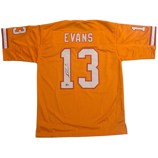 Mike Evans autographed Tampa Bay Creamsicle #13 jersey back