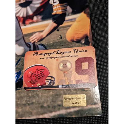 Certificate of authenticity for Mike Garrett Auto signed helmet and bat with numbered sticker