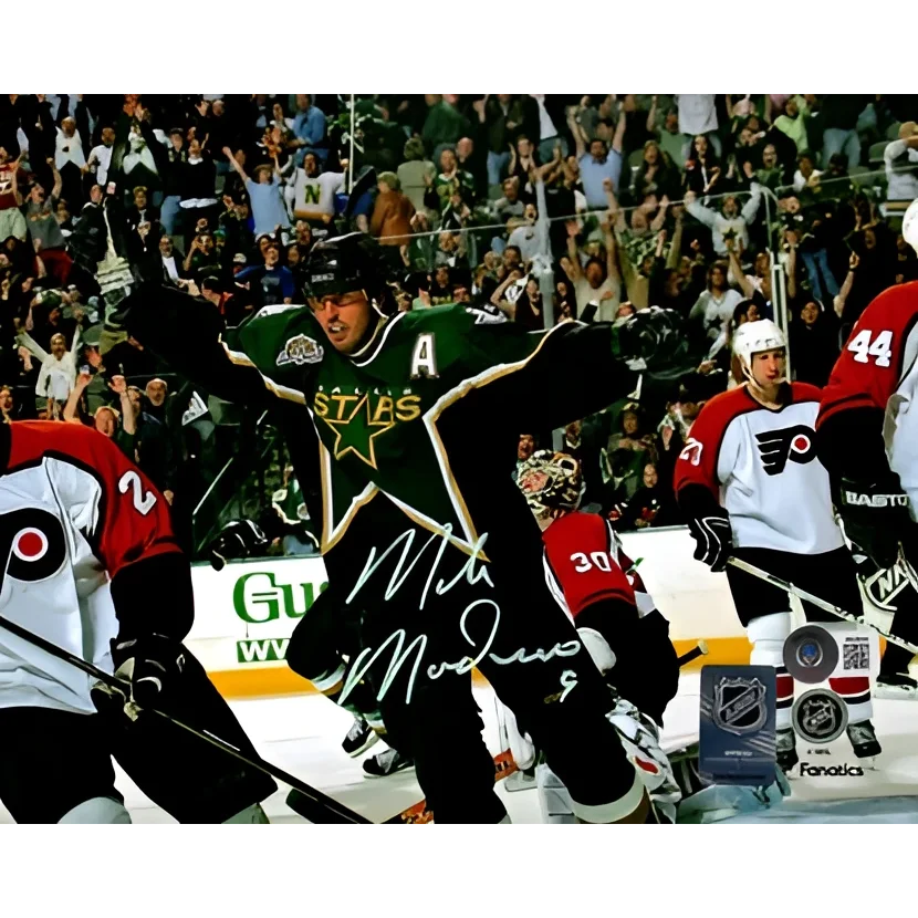 Mike Modano signed Dallas Stars 500th goal 8x10 photo