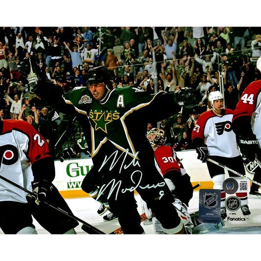 Mike Modano signed Dallas Stars 500th goal 8x10 photo