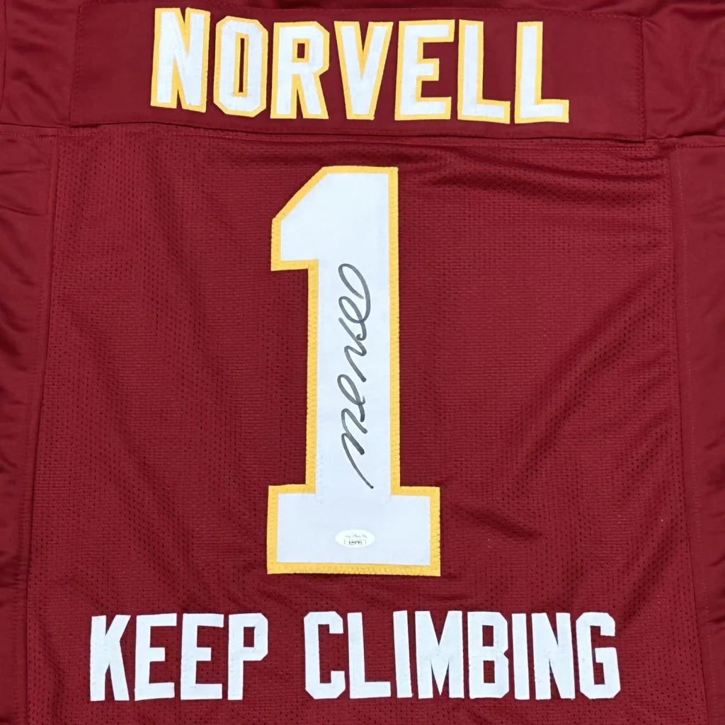 Mike Norvell autographed Florida State garnet jersey with Norvell #1